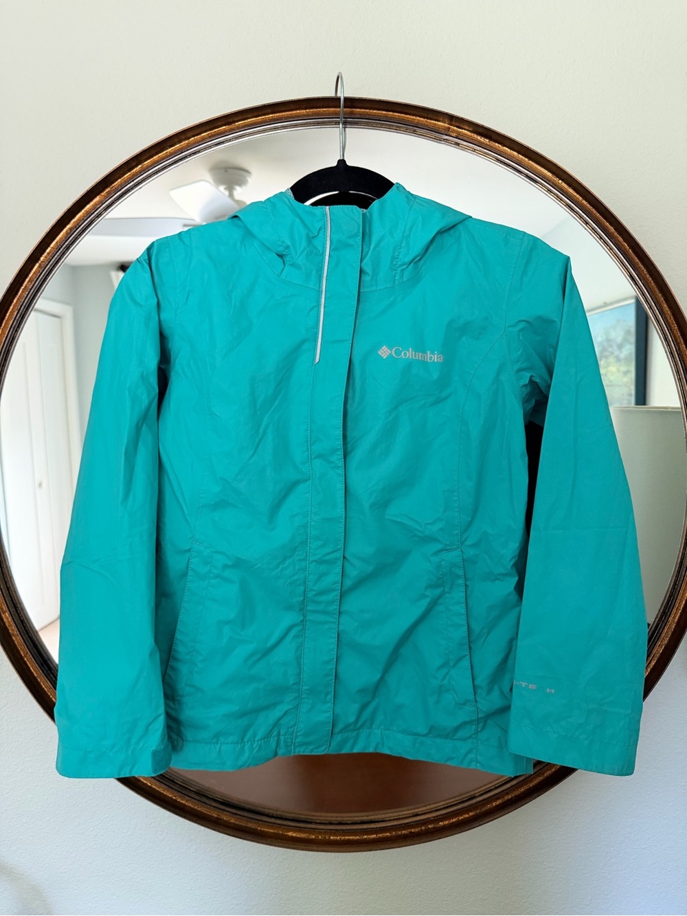 Columbia Children’s Teal Rain Jacket with Hood